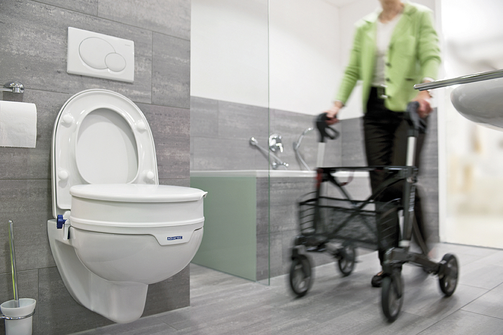 Badezimmer mit behinderten gerechter Toilette - Grüne Apotheke, grüne Sanitas Kranz in Prenzlau
